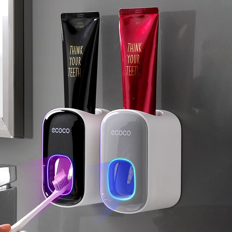 Toothbrush Holders for Bathroom, with Automatic Toothpaste