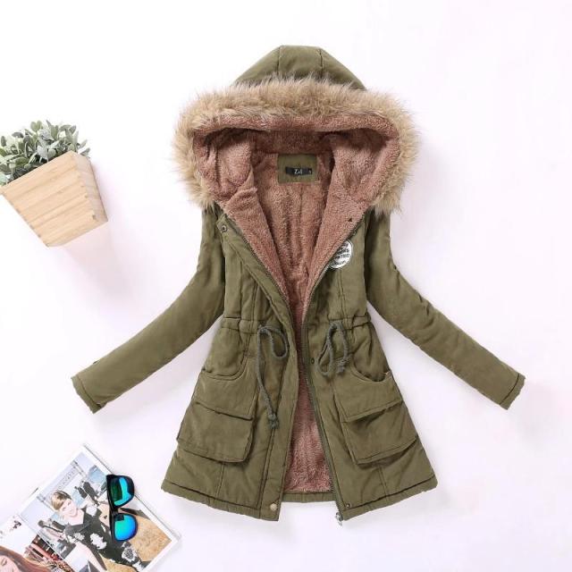 Winter Padded Coats Women Cotton Wadded Parkas Thick Warm Hooded Quilt ...